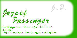 jozsef passinger business card